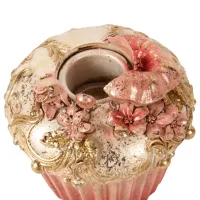 kandelaar cake 8 cm roze